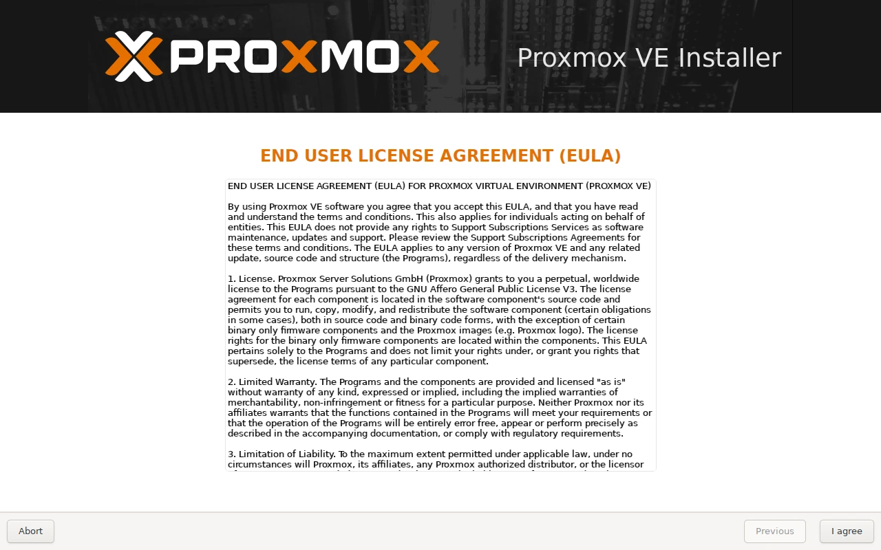 Proxmox VEインストーラー