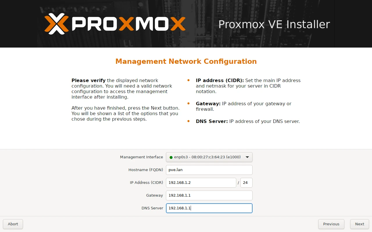 Proxmox VEインストーラー